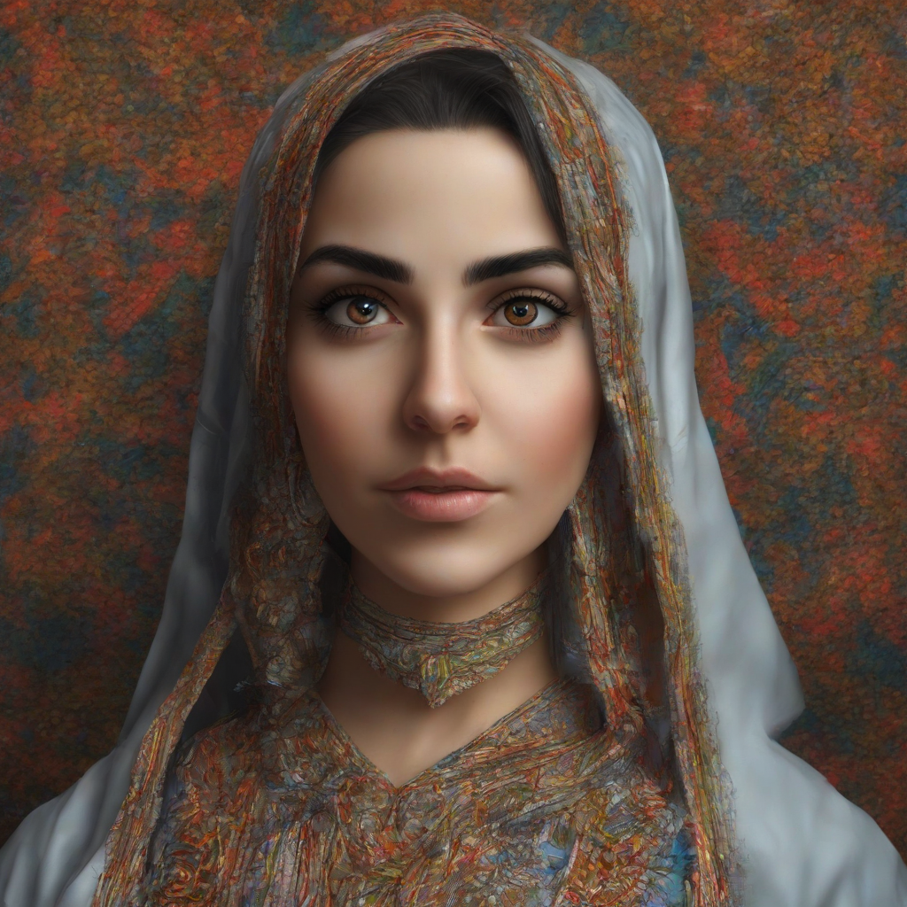 old Persian girl -a passion for Adobe software, - Wonder AI Art Generator
