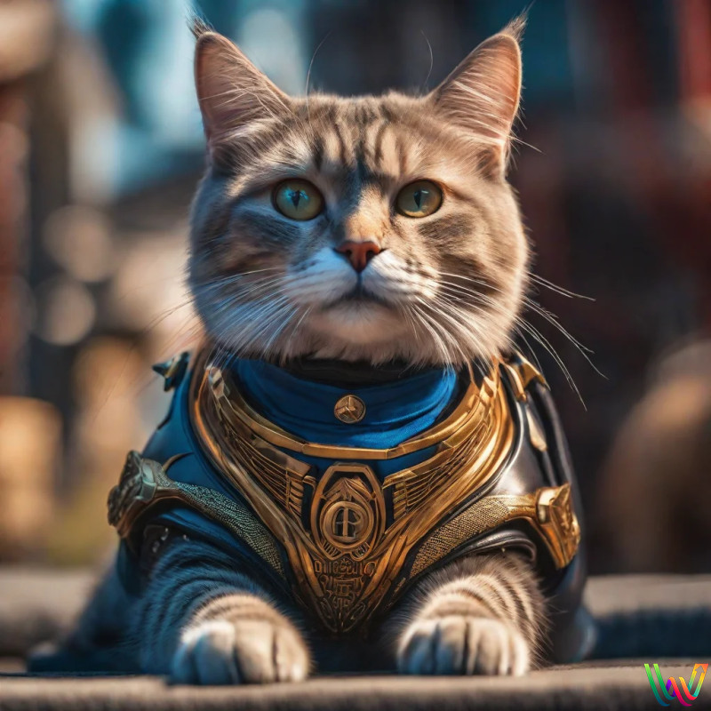 Gato heroe forever - Wonder AI Art Generator